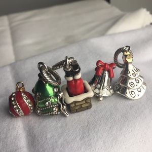 Brighton Lot of Christmas Charms & Spacers (used)